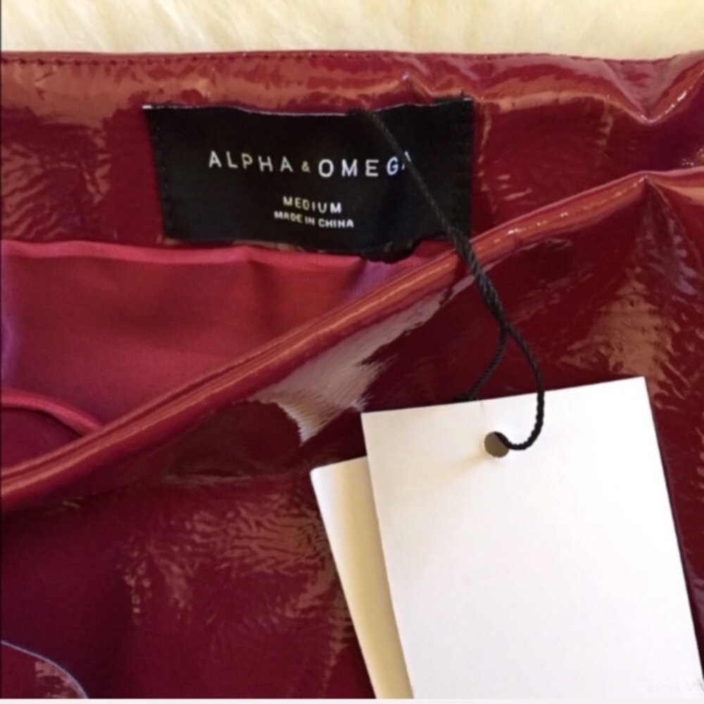 Alpha & Omega Patent Leather Ruffle Mini Skirt - Picture 4 of 5
